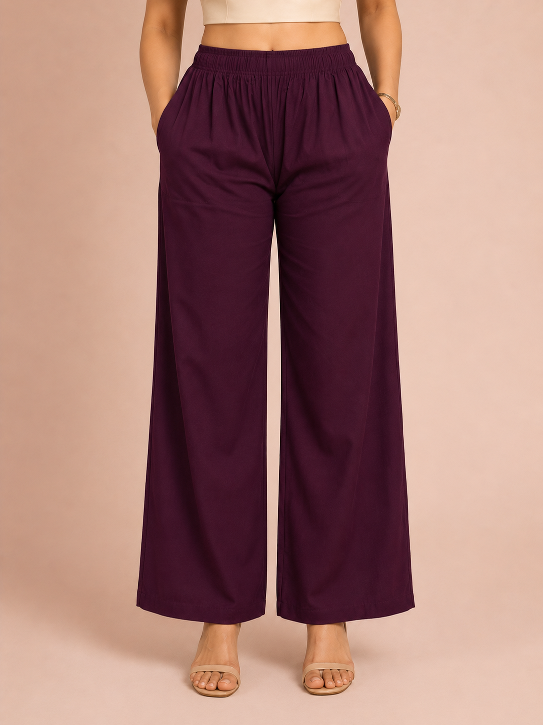 Wine Pocket Premium Rayon Palazzo